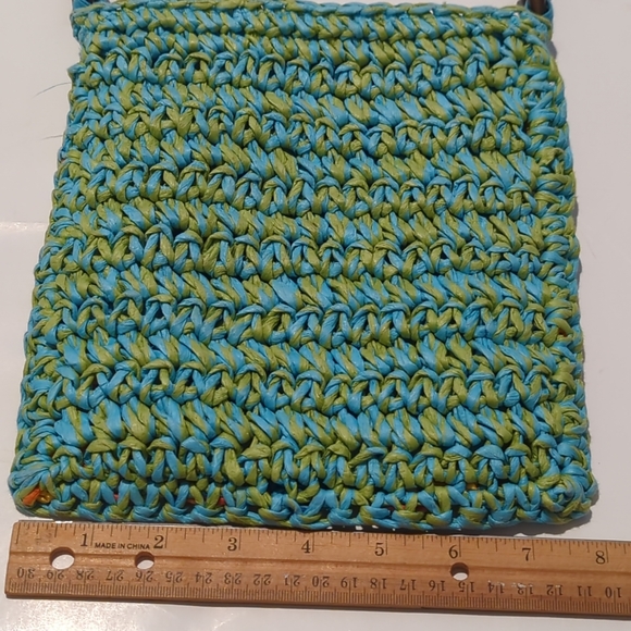 Cappelli Colorful Straw Woven Rainbow Crossbody Purse Bag Boho - Picture 4 of 11